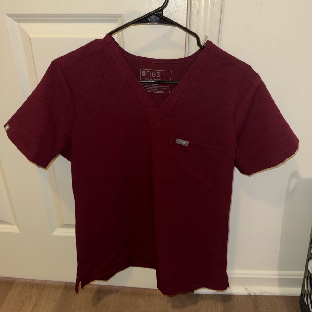 FIGS Catarina Scrub Set - Burgundy (M)